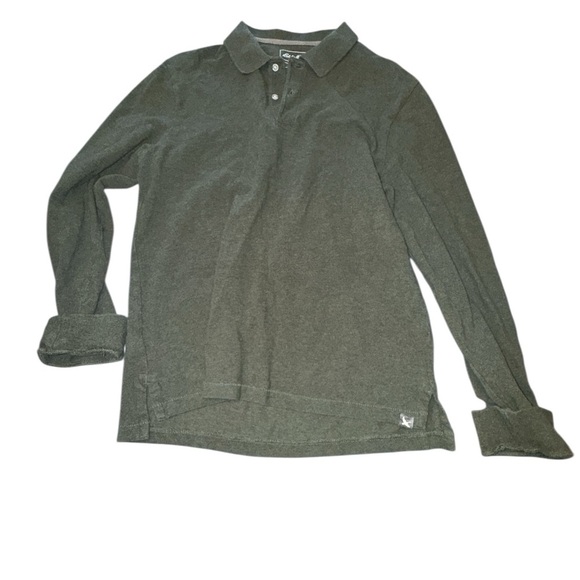 Eddie Bauer Dark Forest Green/Grey Men's Polo Shirt - Picture 2 of 4